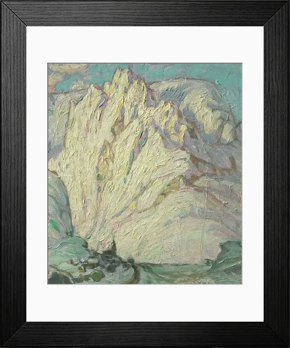 Framed Print : Snowy Mountains. Study from Lofoten, 1930. Creator: Anna Katarina Boberg Framed Print : Snowy Mountains. Study from Lofoten, 1930. Creator: Anna Katarina Boberg