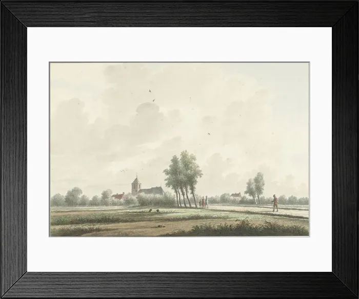 Framed Print : A landscape with a church on the horizon, 1758-1815. Creator: Nicolaas Wicart Framed Print : A landscape with a church on the horizon, 1758-1815. Creator: Nicolaas Wicart