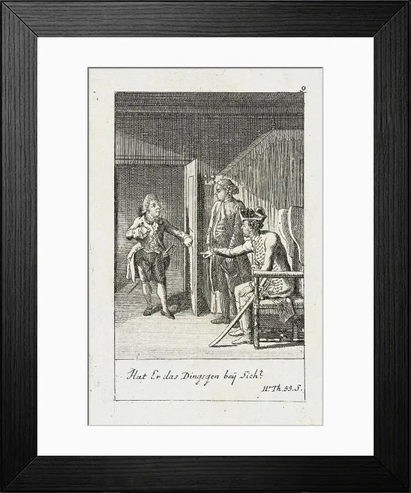 Framed Print : Plate 9 for J.G. Muller's Siegfried von Lindenberg, 1783. Creator: Daniel Nikolaus Chodowiecki Framed Print : Plate 9 for J.G. Muller's Siegfried von Lindenberg, 1783. Creator: Daniel Nikolaus Chodowiecki
