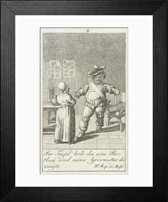 Framed Print : Plate 11 for Shakespeare's Macbeth, 1784. Creator: Daniel Nikolaus Chodowiecki
