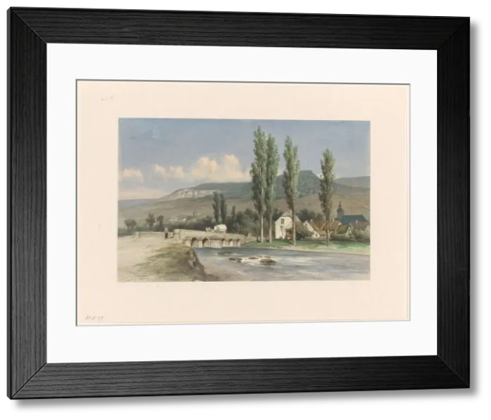 Framed Print : Mountain landscape near Walferdange, Luxembourg, 1850-1929. Creator: Pieter Adrianus Schipperus Framed Print : Mountain landscape near Walferdange, Luxembourg, 1850-1929. Creator: Pieter Adrianus Schipperus