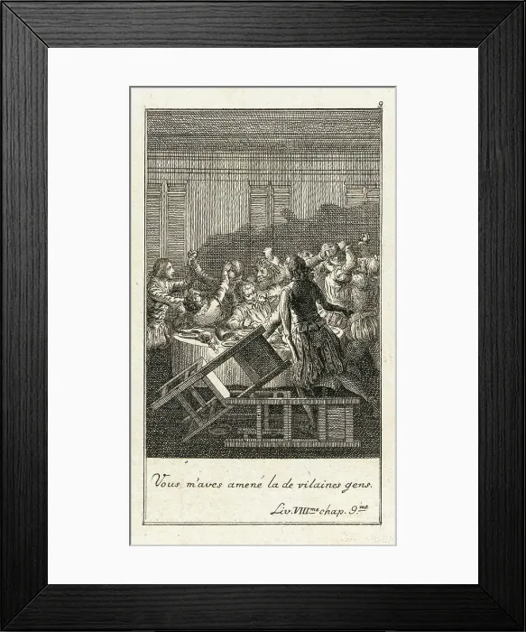 Framed Print : Illustration for Le Sage's Gil Blas, 1783. Creator: Daniel Nikolaus Chodowiecki Framed Print : Illustration for Le Sage's Gil Blas, 1783. Creator: Daniel Nikolaus Chodowiecki