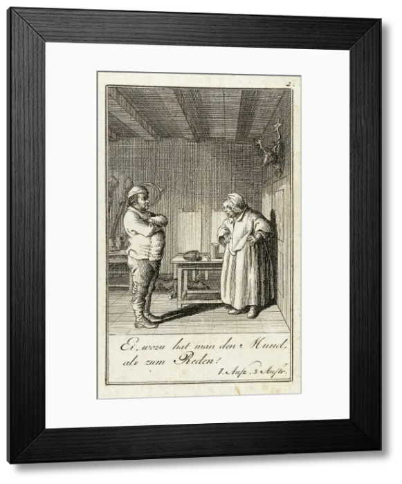 Framed Print : Iffland's Jager, 1786. Creator: Daniel Nikolaus Chodowiecki Framed Print : Iffland's Jager, 1786. Creator: Daniel Nikolaus Chodowiecki