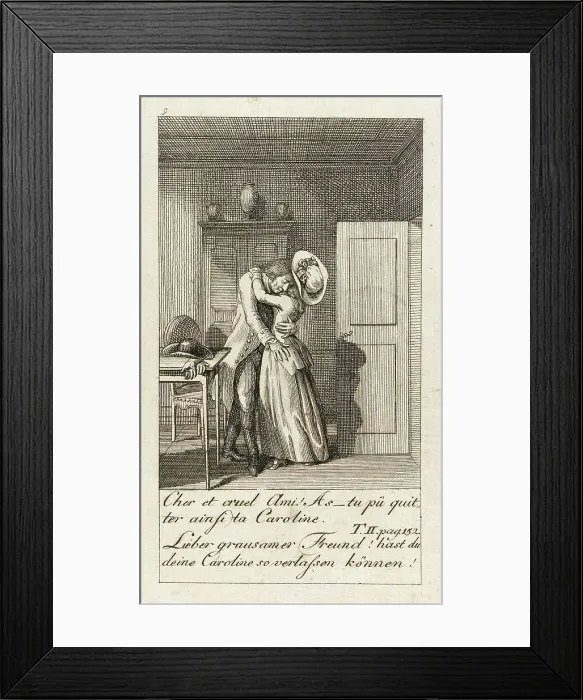 Framed Print : Illustration for Caroline of Lichtfield, 1786. Creator: Daniel Nikolaus Chodowiecki Framed Print : Illustration for Caroline of Lichtfield, 1786. Creator: Daniel Nikolaus Chodowiecki