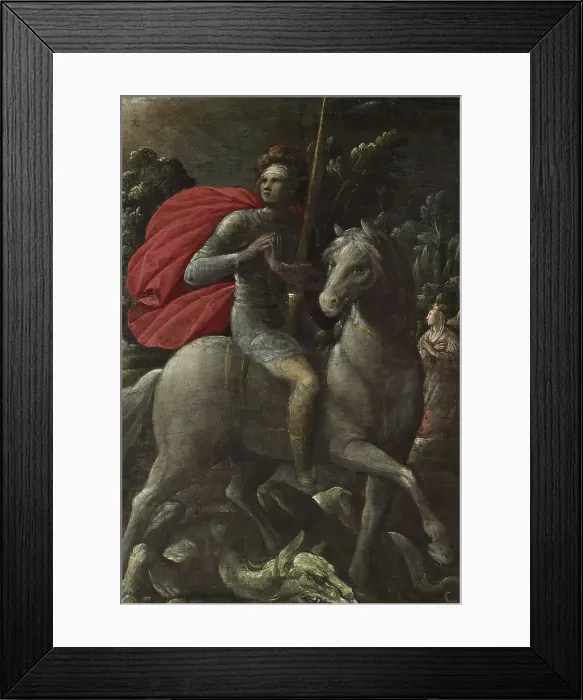 Framed Print : Saint George and the Dragon, 1620-1644. Creator: Cesare Rossetti Framed Print : Saint George and the Dragon, 1620-1644. Creator: Cesare Rossetti