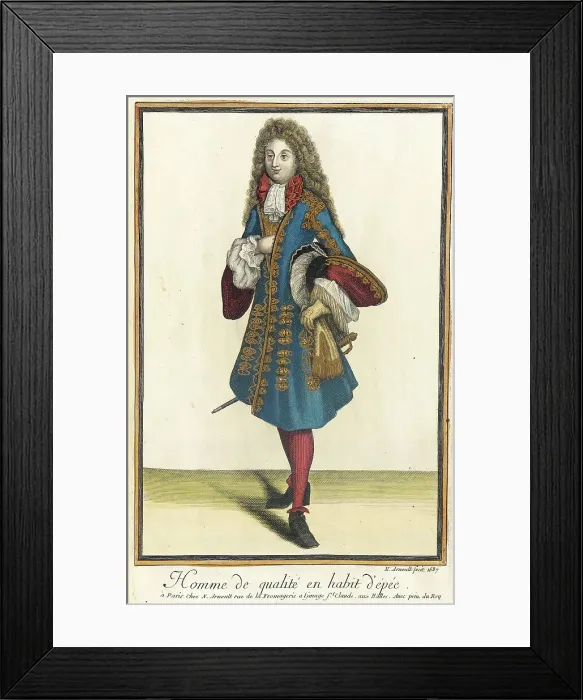 Framed Print : Recueil des modes de la cour de France, Homme de Qualité en Habit d'Épée, 1687. Creator: Nicolas Arnoult Framed Print : Recueil des modes de la cour de France, Homme de Qualité en Habit d'Épée, 1687. Creator: Nicolas Arnoult
