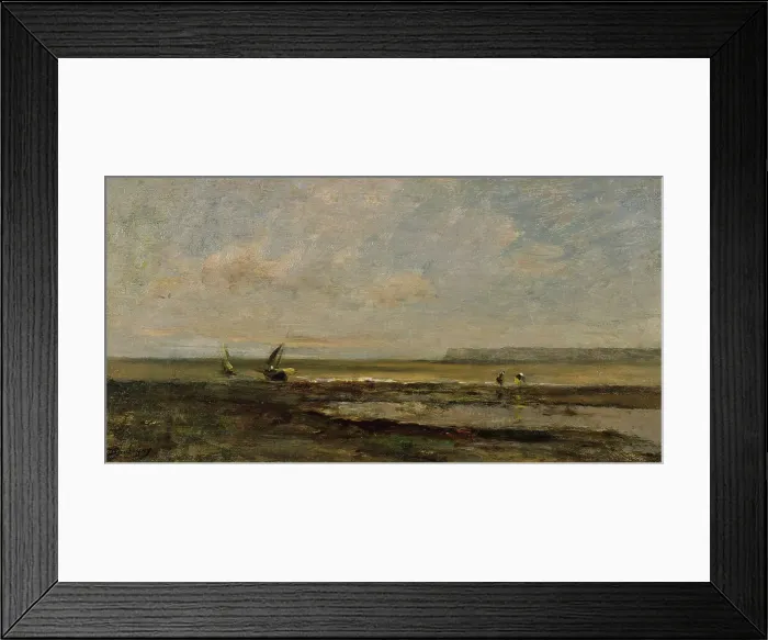 Framed Print : Beach Scene, after 1854. Creator: Charles Francois Daubigny
