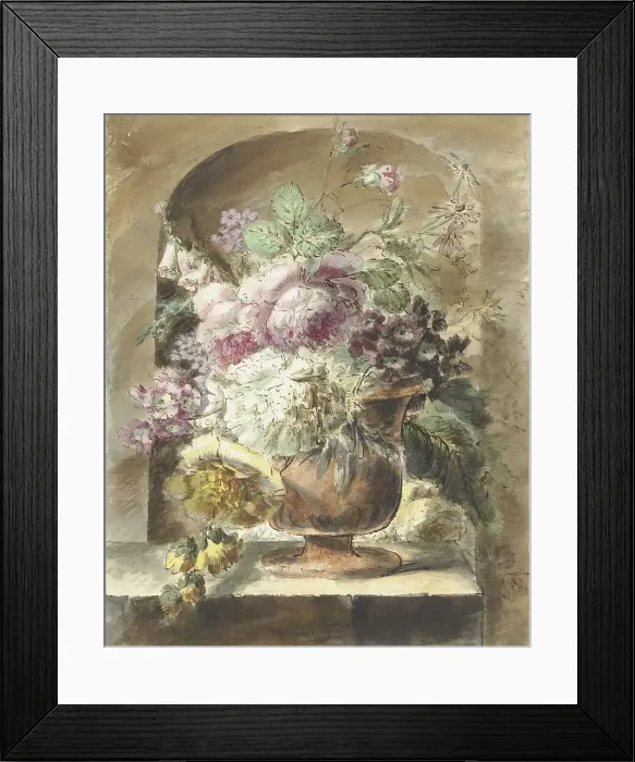 Framed Print : Flowers, 1745-1784. Creator: Pieter van Loo Framed Print : Flowers, 1745-1784. Creator: Pieter van Loo