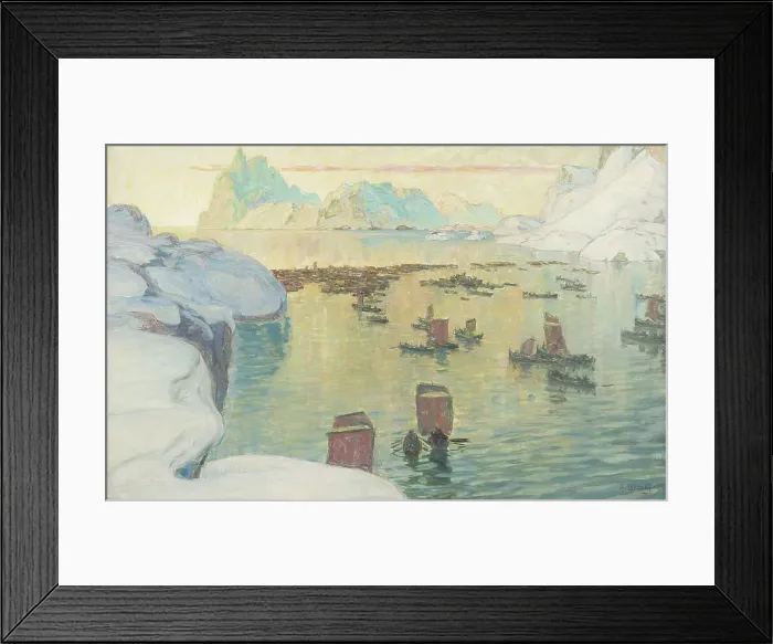 Framed Print : The Fishing Fleet Going Out. Study from North Norway. Creator: Anna Katarina Boberg Framed Print : The Fishing Fleet Going Out. Study from North Norway. Creator: Anna Katarina Boberg