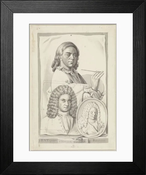 Framed Print : Portraits of Hendrik Soukens, Frans van Eynden and Roukens, 1757-1819. Creator: Roeland van Eynden Framed Print : Portraits of Hendrik Soukens, Frans van Eynden and Roukens, 1757-1819. Creator: Roeland van Eynden