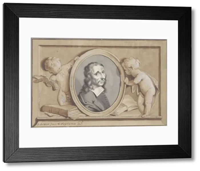 Framed Print : Portrait of Allaert van Everdingen, 1704-1758. Creator: Sybrand Feitama Framed Print : Portrait of Allaert van Everdingen, 1704-1758. Creator: Sybrand Feitama