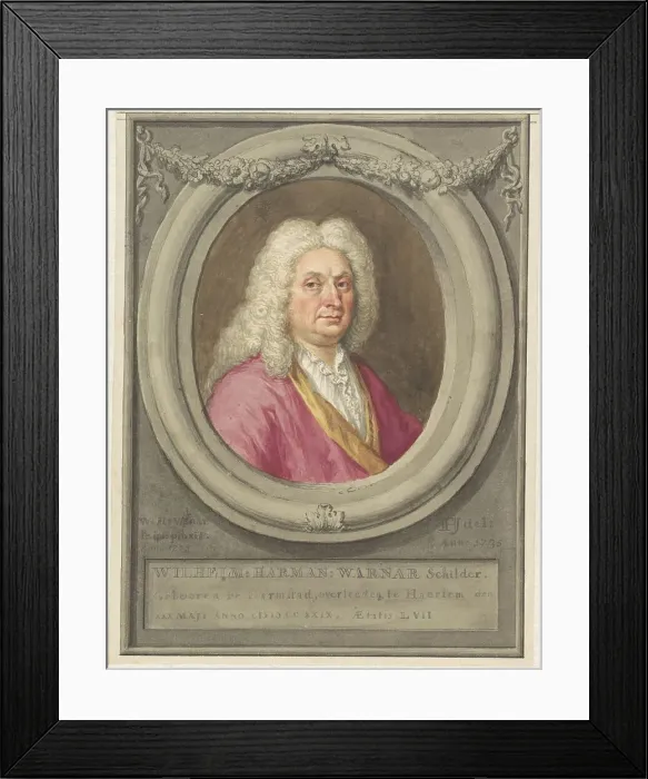 Framed Print : Portrait of Wilhelm Hermann Werner, 1735. Creator: Tako Hajo Jelgersma Framed Print : Portrait of Wilhelm Hermann Werner, 1735. Creator: Tako Hajo Jelgersma