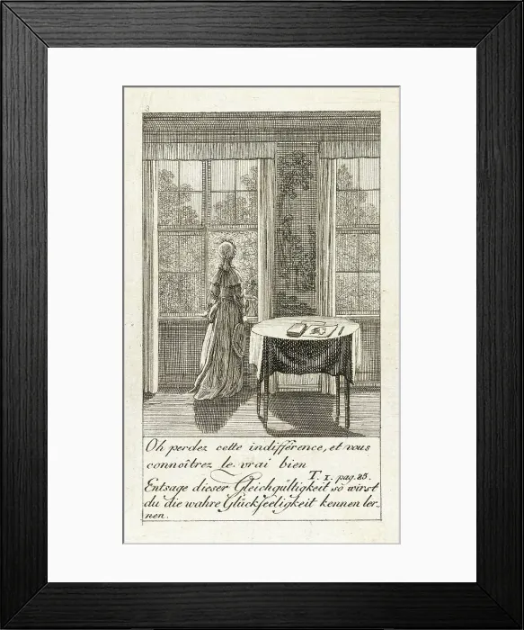Framed Print : Illustration for Caroline of Lichtfield, 1786. Creator: Daniel Nikolaus Chodowiecki Framed Print : Illustration for Caroline of Lichtfield, 1786. Creator: Daniel Nikolaus Chodowiecki