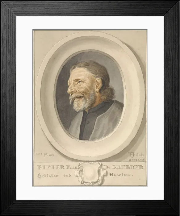 Framed Print : Portrait of Pieter Fransz de Greber, 1736. Creator: Tako Hajo Jelgersma Framed Print : Portrait of Pieter Fransz de Greber, 1736. Creator: Tako Hajo Jelgersma