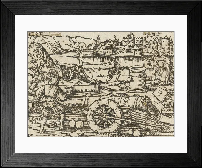 Framed Print : Firing Cannon, 1550. Creator: David Kannel Framed Print : Firing Cannon, 1550. Creator: David Kannel