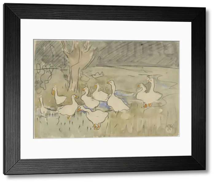 Framed Print : Ducks, 1873-1917. Creator: Theo van Hoytema Framed Print : Ducks, 1873-1917. Creator: Theo van Hoytema