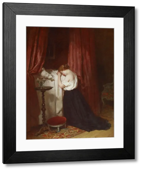 Framed Print : Evening Prayer, 1863-1864. Creator: Antoine Emile Plassan Framed Print : Evening Prayer, 1863-1864. Creator: Antoine Emile Plassan