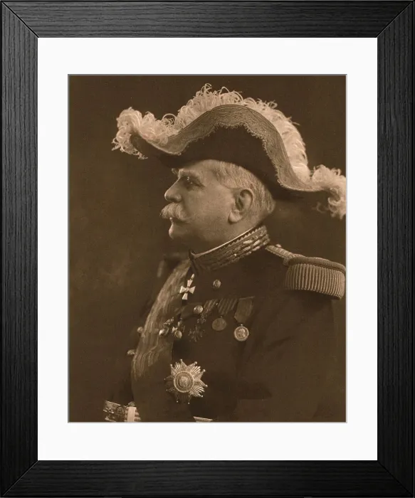 Framed Print : Le vainqueur de la Marne; Le Marechal Joffre, 1917. Creator: R. Melcy Framed Print : Le vainqueur de la Marne; Le Marechal Joffre, 1917. Creator: R. Melcy