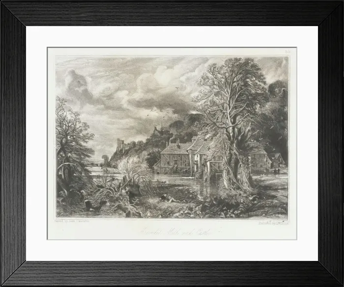 Framed Print : Arundel Mill and Castle This is a photo of listed building number 1027926. 1846. Creator: David Lucas Framed Print : Arundel Mill and Castle This is a photo of listed building number 1027926. 1846. Creator: David Lucas