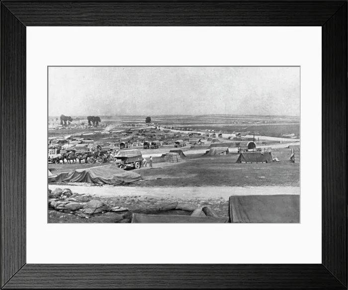 Framed Print : Preparatifs d'offensive; Vue d'ensemble d'un depotde munitions sur le front, avec... 1917. Creator: Unknown Framed Print : Preparatifs d'offensive; Vue d'ensemble d'un depotde munitions sur le front, avec... 1917. Creator: Unknown