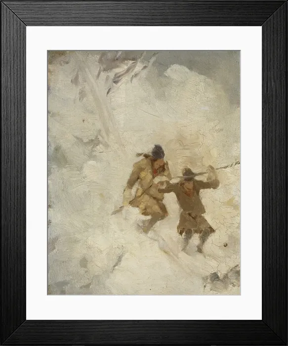 Framed Print : Two Skiing Sami. Study. Creator: Anna Nordlander Framed Print : Two Skiing Sami. Study. Creator: Anna Nordlander
