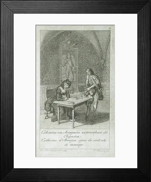 Framed Print : Illustration for the History of Henry VIII, 1797. Creator: Eberhard Siegfried Henne Framed Print : Illustration for the History of Henry VIII, 1797. Creator: Eberhard Siegfried Henne