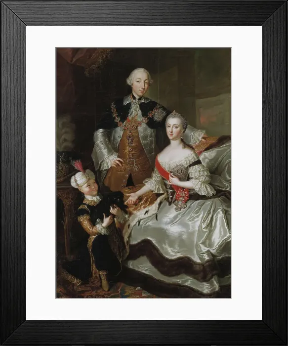 Framed Print : Peter III and Catherine II of Russia, 1756. Creator: Anna Rosina de Gasc Framed Print : Peter III and Catherine II of Russia, 1756. Creator: Anna Rosina de Gasc