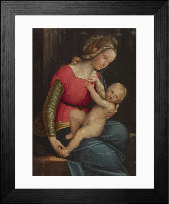 Framed Print : Madonna and Child, c1515. Creator: Gerolamo Giovenone Framed Print : Madonna and Child, c1515. Creator: Gerolamo Giovenone