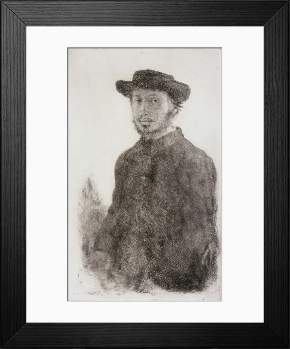 Framed Print : Self-Portrait, 1857. Creator: Edgar Degas Framed Print : Self-Portrait, 1857. Creator: Edgar Degas