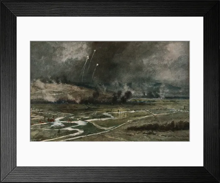 Framed Print : L'offensive Francaise d'avril-mai 1917; L'attaque des positions allemandes au Nord de... 1917. Creator: Francois Flameng Framed Print : L'offensive Francaise d'avril-mai 1917; L'attaque des positions allemandes au Nord de... 1917. Creator: Francois Flameng