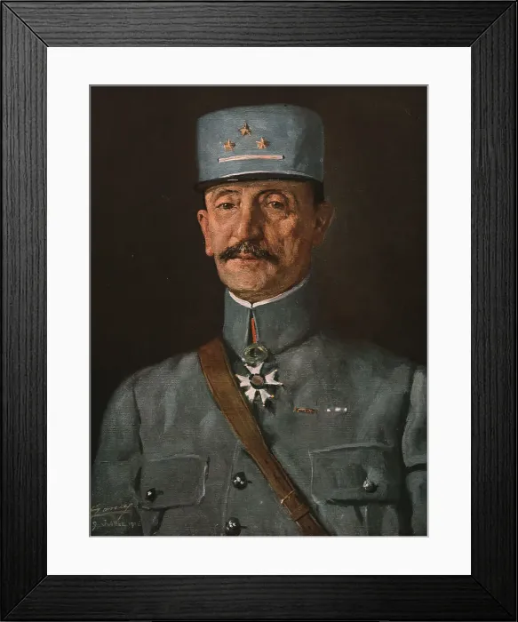 Framed Print : Le General Mazel, 1917. Creator: Juilliet Framed Print : Le General Mazel, 1917. Creator: Juilliet