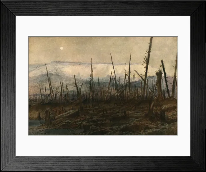 Framed Print : La falaise de Craonne, 1917. Creator: Francois Flameng Framed Print : La falaise de Craonne, 1917. Creator: Francois Flameng