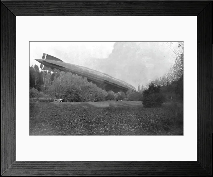 Framed Print : German Air Disaster; The navy zeppelin L-49, after its forced landing... 1917. Creator: Unknown. German Air Disaster; The navy zeppelin L-49, after its forced landing... 1917. Creator: Unknown Framed Print : German Air Disaster; The navy zeppelin L-49, after its forced landing... 1917. Creator: Unknown. German Air Disaster; The navy zeppelin L-49, after its forced landing... 1917. Creator: Unknown