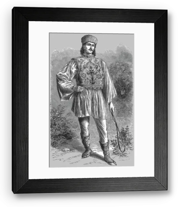 Framed Print : Wallachian Peasant; A Visit to the Danubian Principalities, 1875. Creator: Unknown Framed Print : Wallachian Peasant; A Visit to the Danubian Principalities, 1875. Creator: Unknown