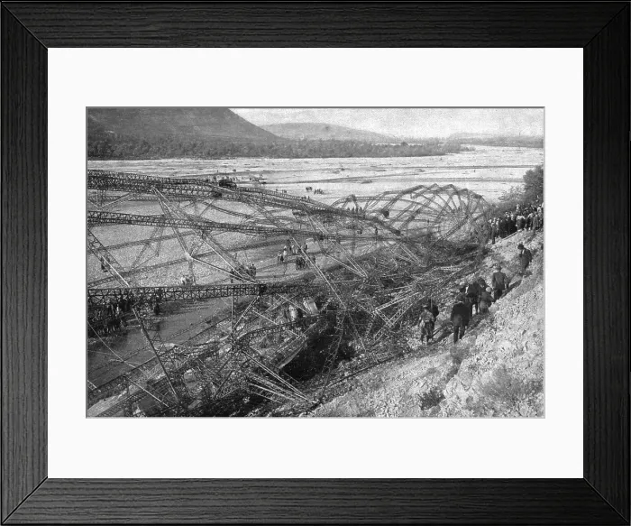 Framed Print : German Air Disaster; The remains of the L-45, taken down on the banks of the Buech... 1917. Creator: Unknown. German Air Disaster; The remains of the L-45, taken down on the banks of the Buech... 1917. Creator: Unknown Framed Print : German Air Disaster; The remains of the L-45, taken down on the banks of the Buech... 1917. Creator: Unknown. German Air Disaster; The remains of the L-45, taken down on the banks of the Buech... 1917. Creator: Unknown
