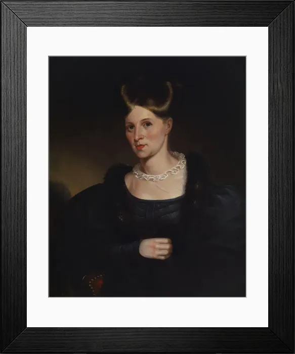 Framed Print : Portrait of Lydia Lloyd Murray, 1833. Creator: Alfred Jacob Miller Framed Print : Portrait of Lydia Lloyd Murray, 1833. Creator: Alfred Jacob Miller