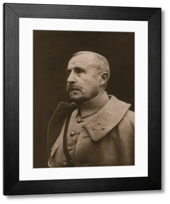 Framed Print : Nos Grands Chefs; Le general Nivelle, commandant en chef du 16 decembre 1916 au 15 mai 1917, 1917. Creator: François Cogné Framed Print : Nos Grands Chefs; Le general Nivelle, commandant en chef du 16 decembre 1916 au 15 mai 1917, 1917. Creator: François Cogné