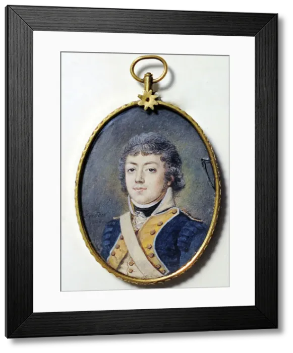 Framed Print : Unknown officer, 1800. Creator: Anton Ulrik Berndes Framed Print : Unknown officer, 1800. Creator: Anton Ulrik Berndes