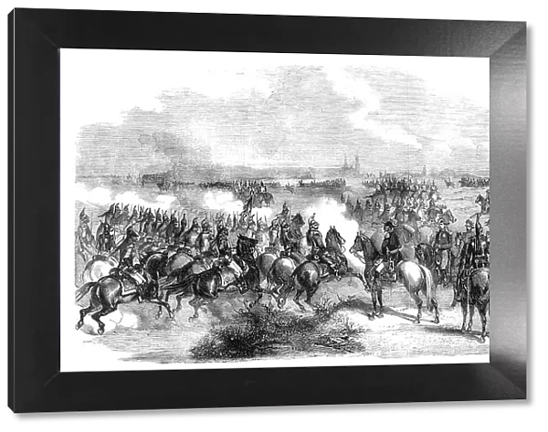 French cavalry at Luneville: a charge of the cuirassiers of the Imperial Guard, 1860. Creator: Unknown