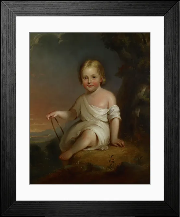 Framed Print : Portrait of Master Francis M. Jencks, c1848. Creator: Alfred Jacob Miller Framed Print : Portrait of Master Francis M. Jencks, c1848. Creator: Alfred Jacob Miller