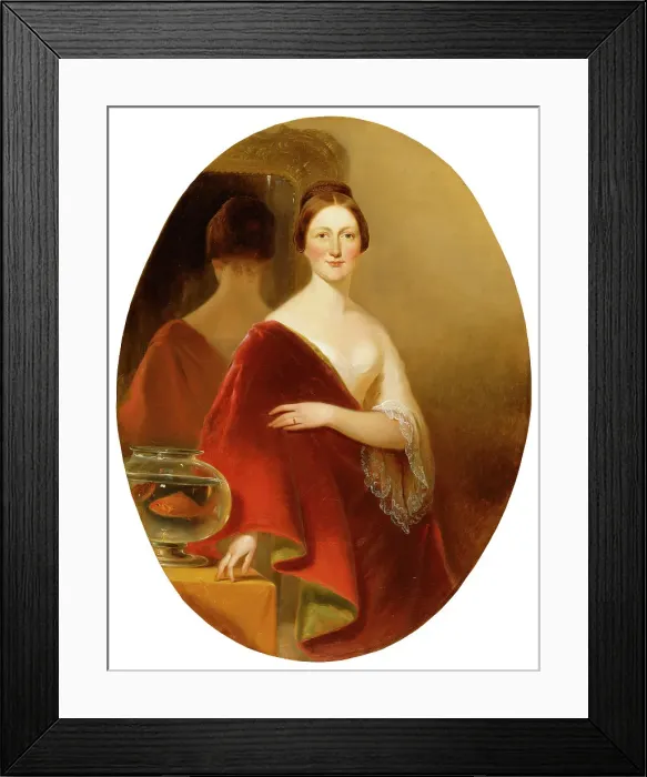 Framed Print : Portrait of Mrs. Decatur Howard Miller (Eliza Credilla Hare), c1850. Creator: Alfred Jacob Miller Framed Print : Portrait of Mrs. Decatur Howard Miller (Eliza Credilla Hare), c1850. Creator: Alfred Jacob Miller