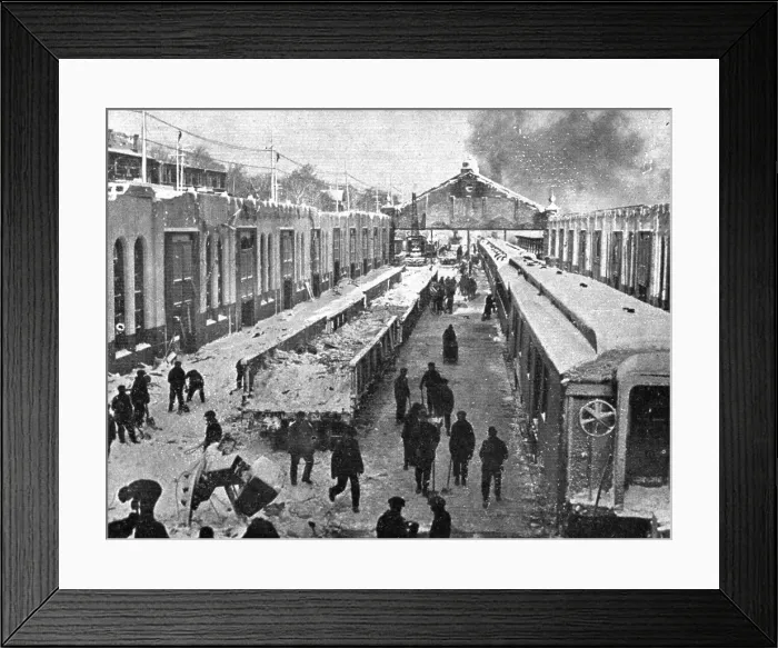 Framed Print : In Canada: The Halifax Explosion; North Street Station, where the victims were numerous, 1917. Creator: Unknown Framed Print : In Canada: The Halifax Explosion; North Street Station, where the victims were numerous, 1917. Creator: Unknown