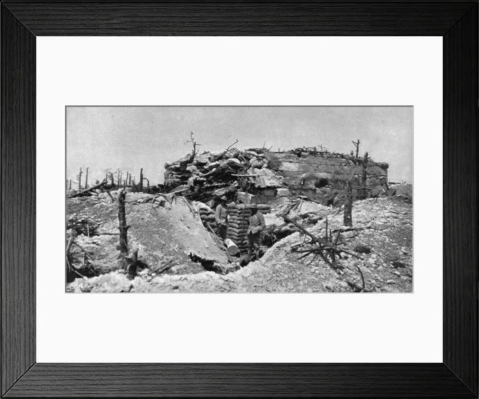 Framed Print : Sur le massif de Moronvilliers; Sur le Teton: blockhaus en ciment armé, 1917. Creator: Unknown Framed Print : Sur le massif de Moronvilliers; Sur le Teton: blockhaus en ciment armé, 1917. Creator: Unknown
