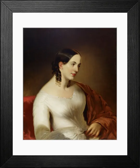 Framed Print : Sarah Malvina Allen Heald (Mrs. Wm. Henry Heald) (1824-1854), c1844. Creator: Alfred Jacob Miller