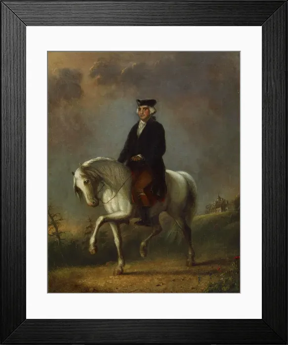 Framed Print : George Washington at Mount Vernon, 1810-1874. Creator: Alfred Jacob Miller Framed Print : George Washington at Mount Vernon, 1810-1874. Creator: Alfred Jacob Miller