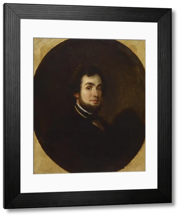 Framed Print : Self-Portrait, c1850. Creator: Alfred Jacob Miller Framed Print : Self-Portrait, c1850. Creator: Alfred Jacob Miller