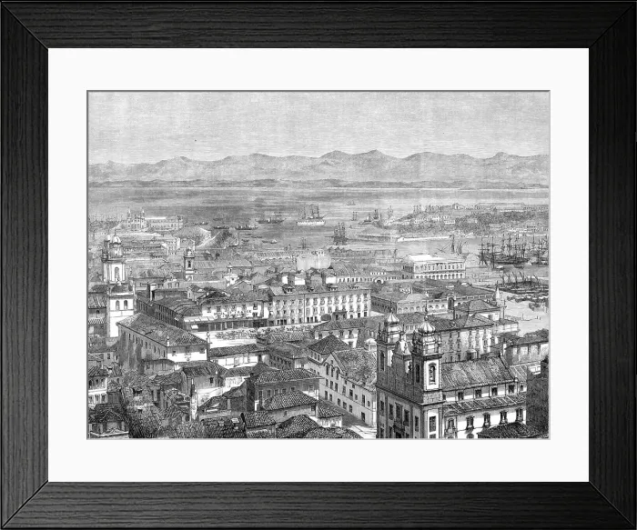 Framed Print : The Arsenal and part of the city of Rio de Janeiro, Brazil, 1860. Creator: Unknown Framed Print : The Arsenal and part of the city of Rio de Janeiro, Brazil, 1860. Creator: Unknown