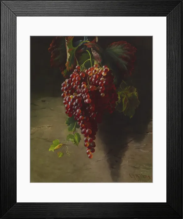 Framed Print : Bunch of Grapes, 1873. Creator: Andrew John Henry Way Framed Print : Bunch of Grapes, 1873. Creator: Andrew John Henry Way