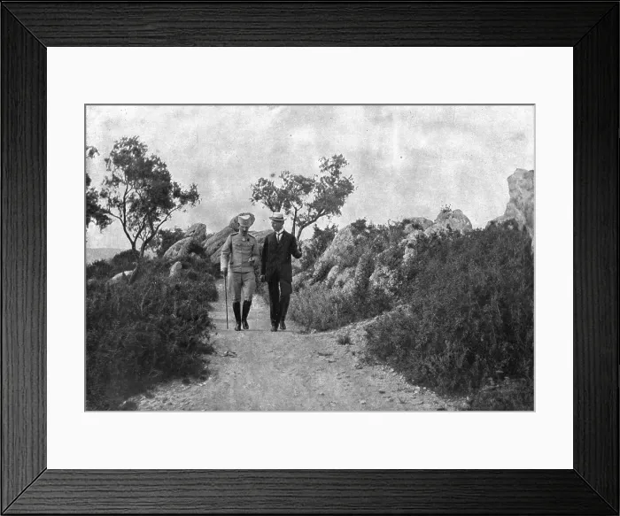 Framed Print : The Corfu Pact; In Corfu: Prince Alexander of Serbia and Doctor Trumbic..1917. Creator: Unknown Framed Print : The Corfu Pact; In Corfu: Prince Alexander of Serbia and Doctor Trumbic..1917. Creator: Unknown
