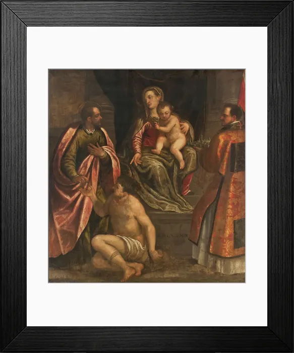 Framed Print : The Virgin and Child with St Martin and St Petronius, 1590. Creator: Alessandro Maganza Framed Print : The Virgin and Child with St Martin and St Petronius, 1590. Creator: Alessandro Maganza